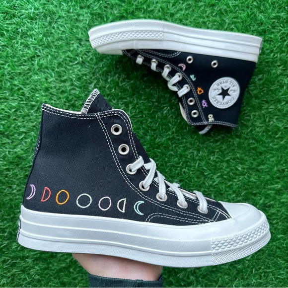 💝Converse Chuck 70 Hi Black / Vintage White - Picture 2 of 10